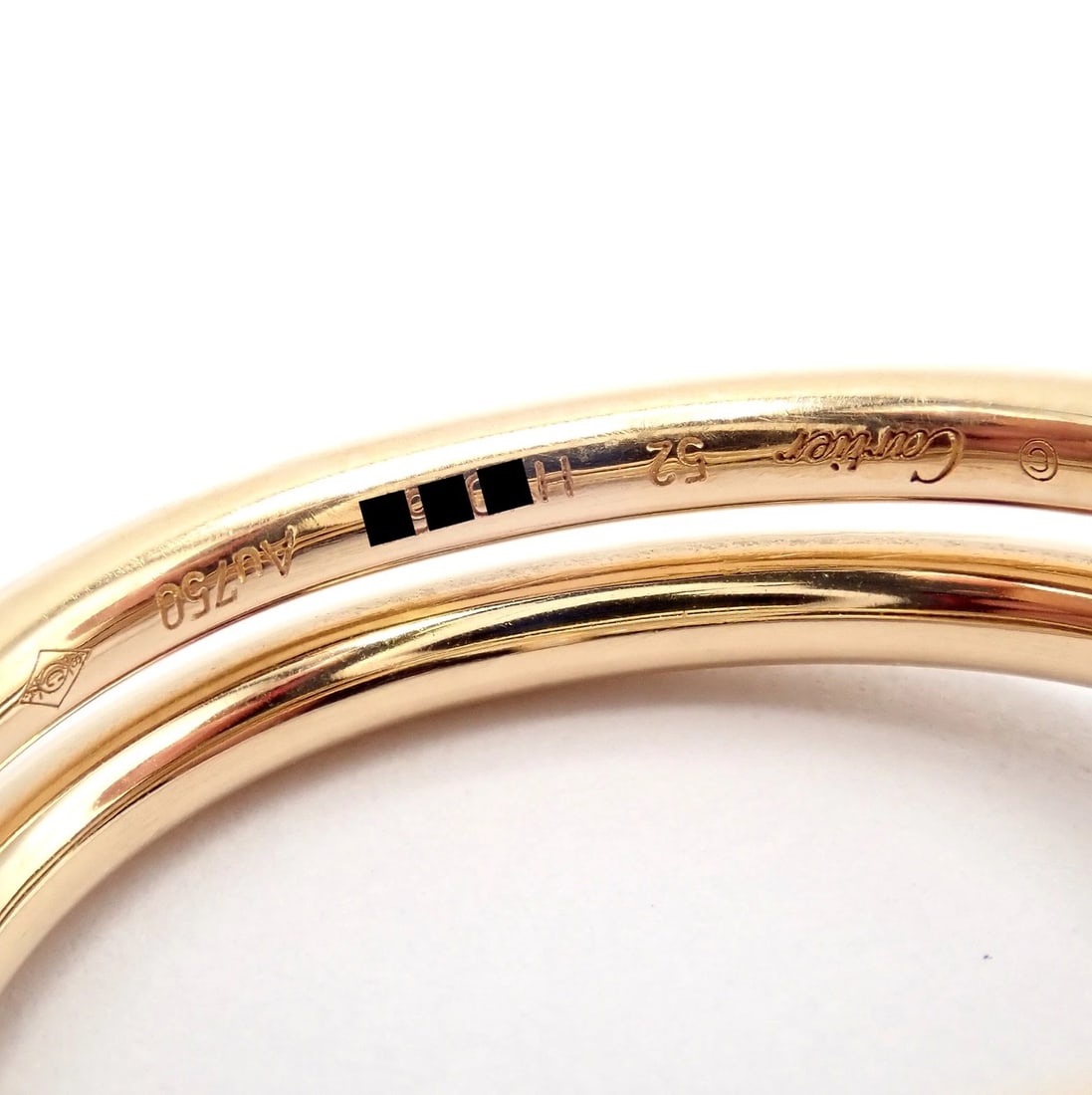 Authentic! Cartier Juste Un Clou 18k Yellow Gold Diamond Nail Band Ring 4.25 - 7