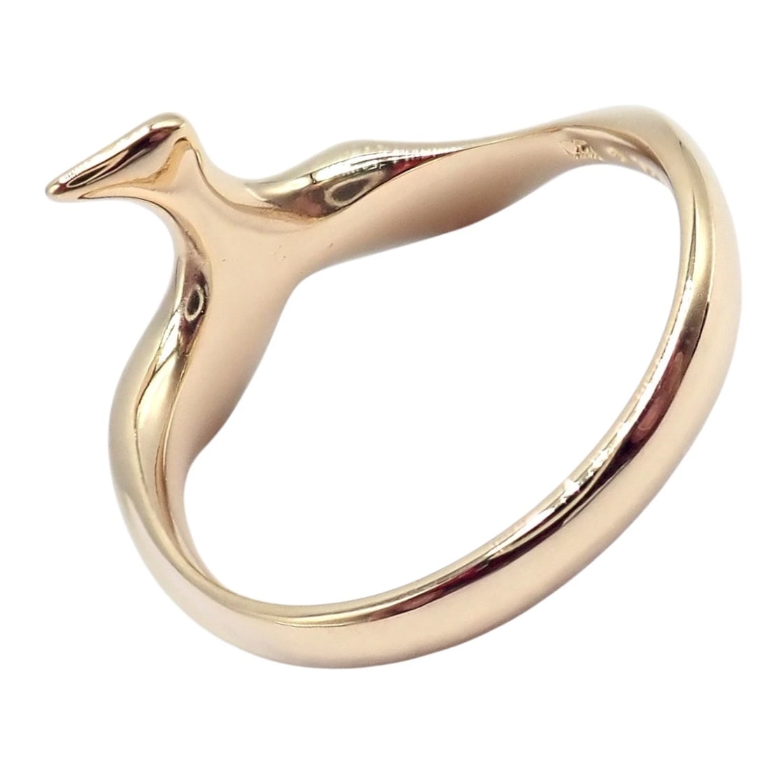 Authentic! Vintage Tiffany & Co. 18k Yellow Gold Peretti Bird Ring Sz 5 - 7