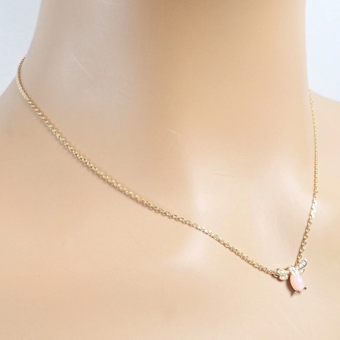 Authentic! Chaumet 18k Rose Gold Attrape Moi Diamond Pink Opal Necklace - 4