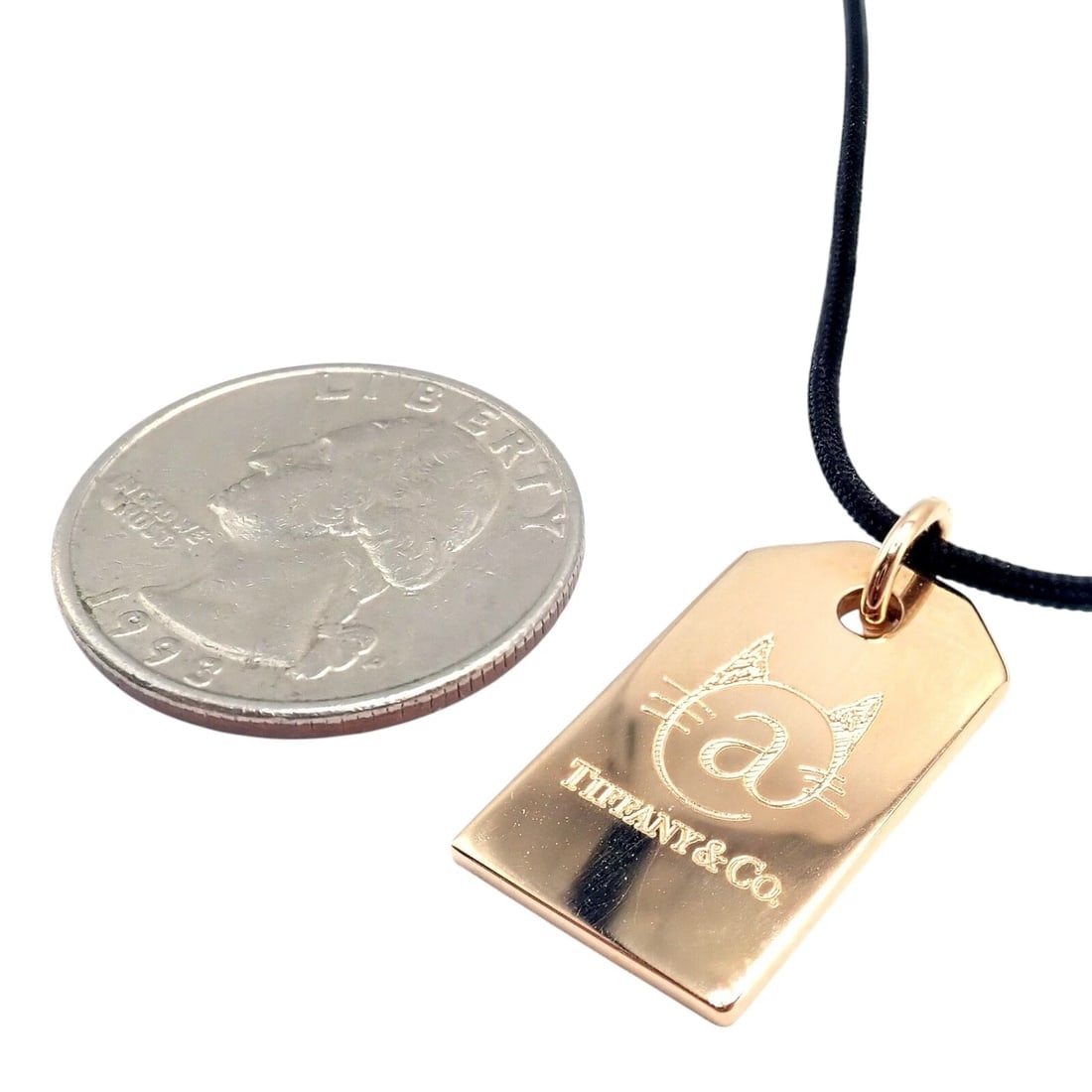 Rare! Tiffany & Co 18k Rose Gold Cat Street Tokyo Harajuku Japan Medium Necklace - 3