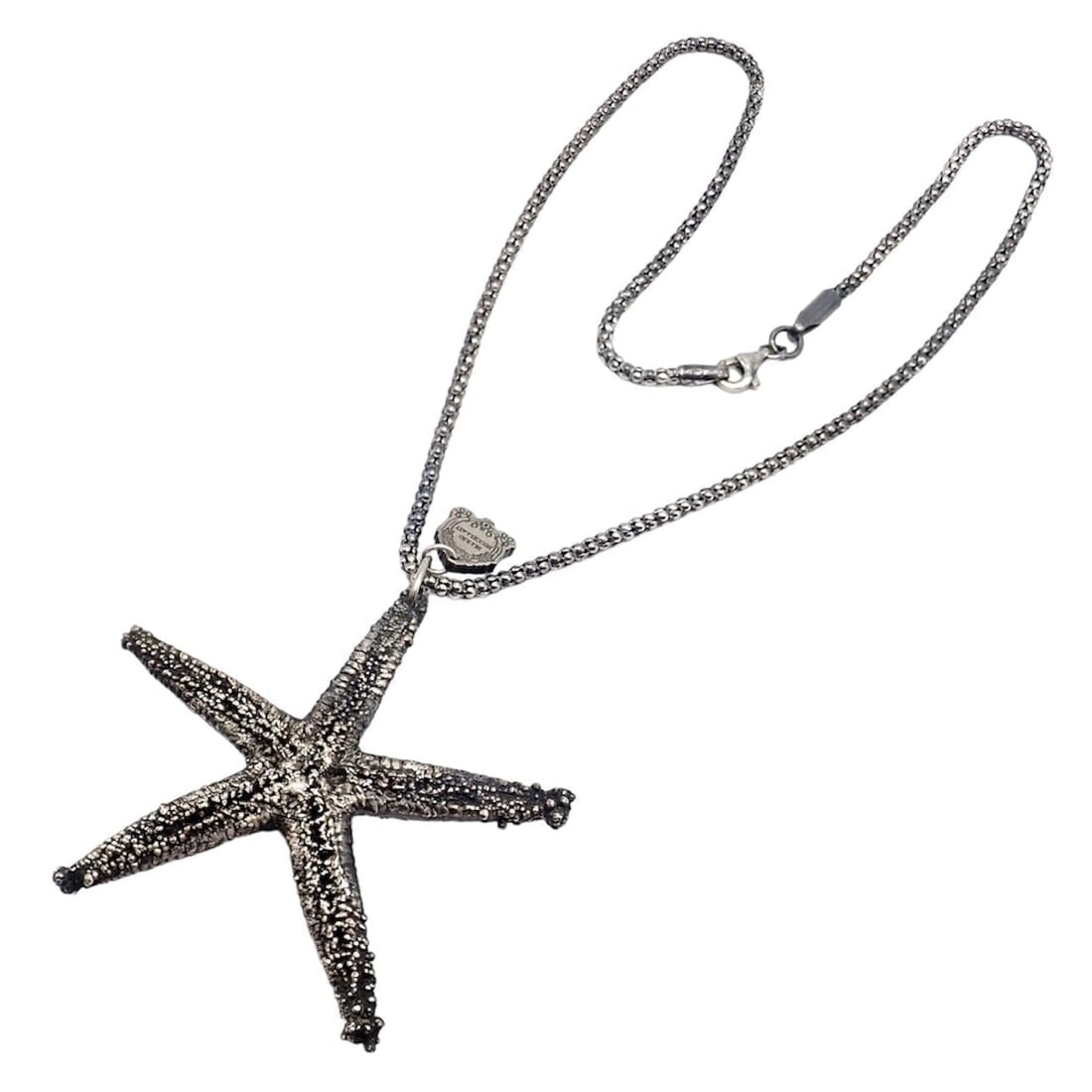 Rare! Vintage Mario Buccellati Silver Large Starfish Statement Necklace (1 of 10)