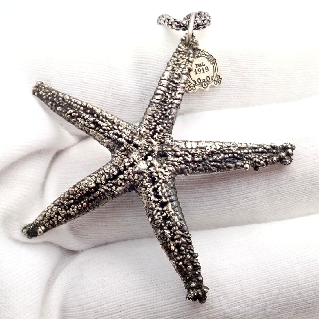 Rare! Vintage Mario Buccellati Silver Large Starfish Statement Necklace - 7