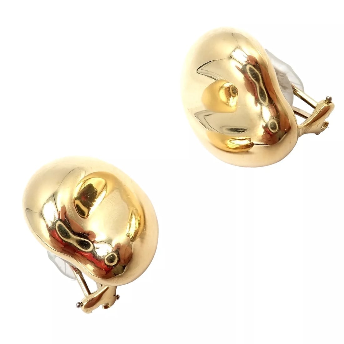 Authentic Tiffany & Co Peretti 18k Yellow Gold Extra Large Thumbprint Earrings - 6