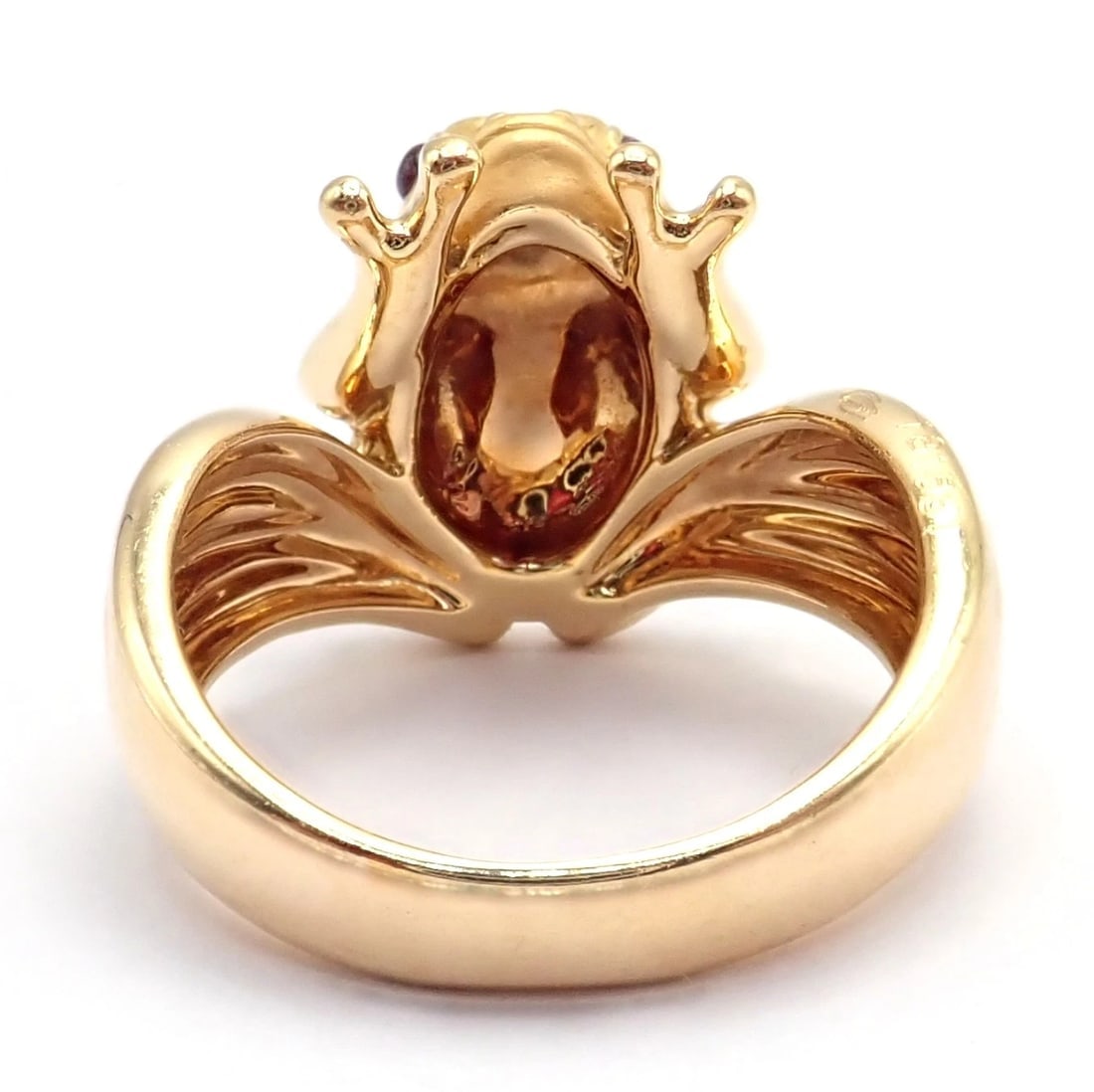 Rare! Carrera Y Carrera CyC 18k Yellow Gold Frog Ruby Ring - 10