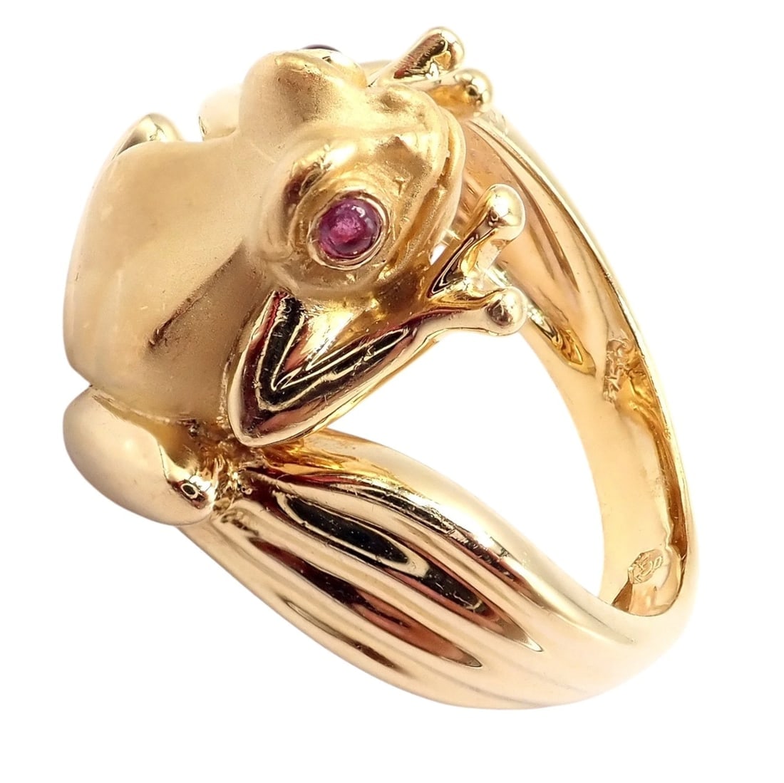 Rare! Carrera Y Carrera CyC 18k Yellow Gold Frog Ruby Ring (1 of 11)
