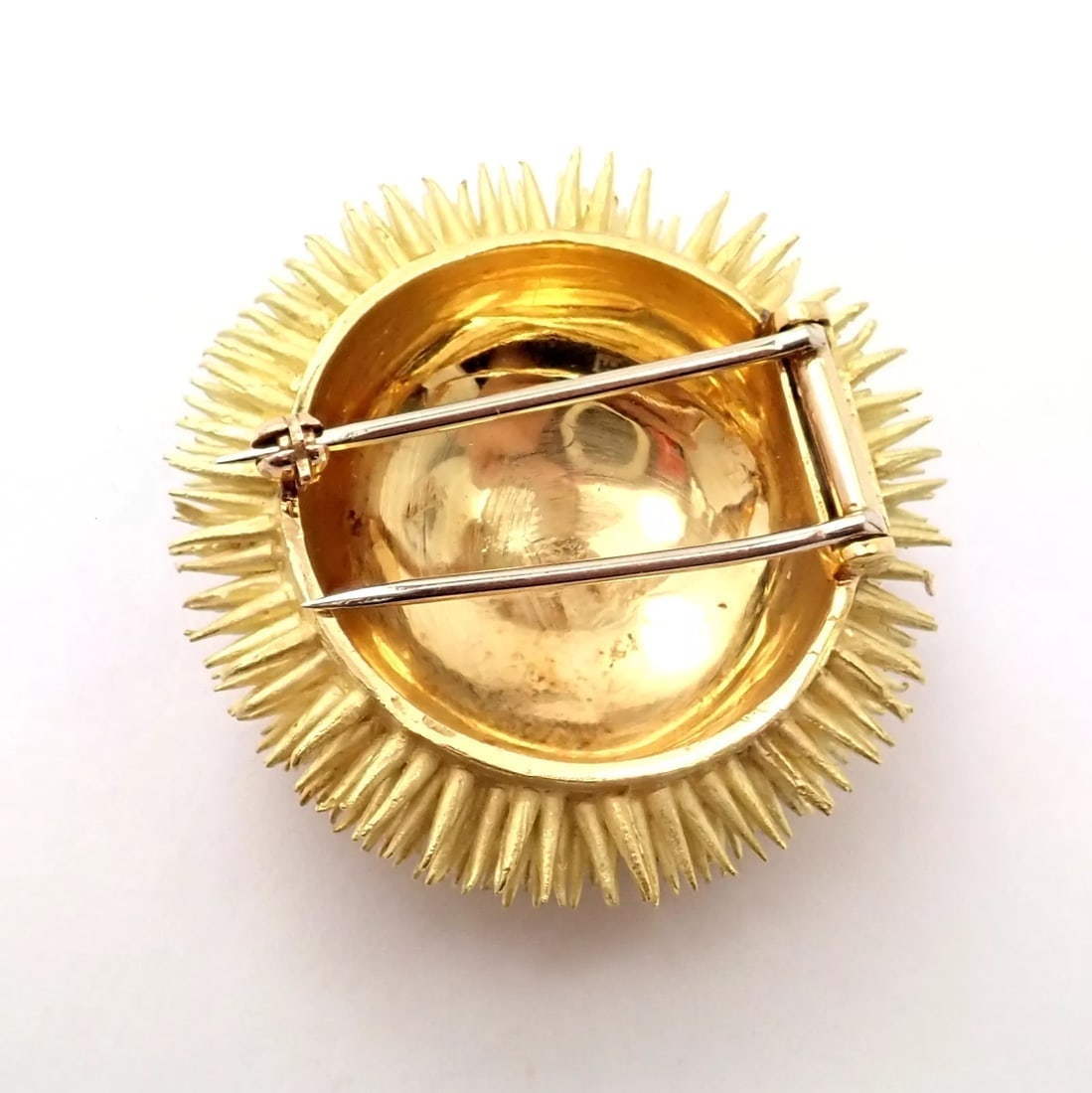 Tiffany & Co 18k Yellow Gold Sapphire Diamond Large Urchin Brooch Pin 1960's - 8