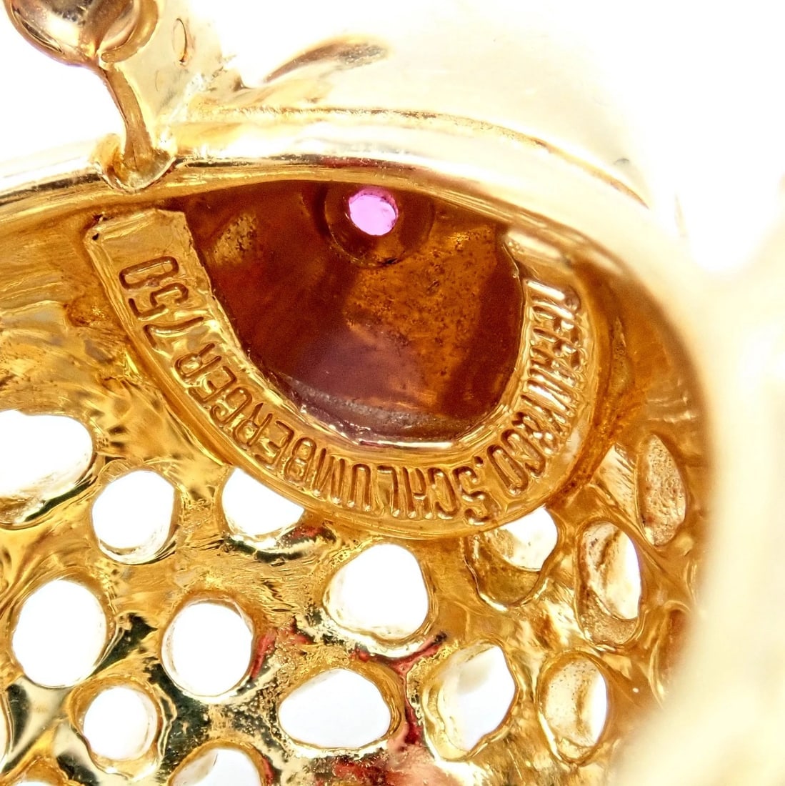Vintage! Tiffany & Co Schlumberger 18k Yellow Gold Hedgehog Ruby Brooch Pin - 3