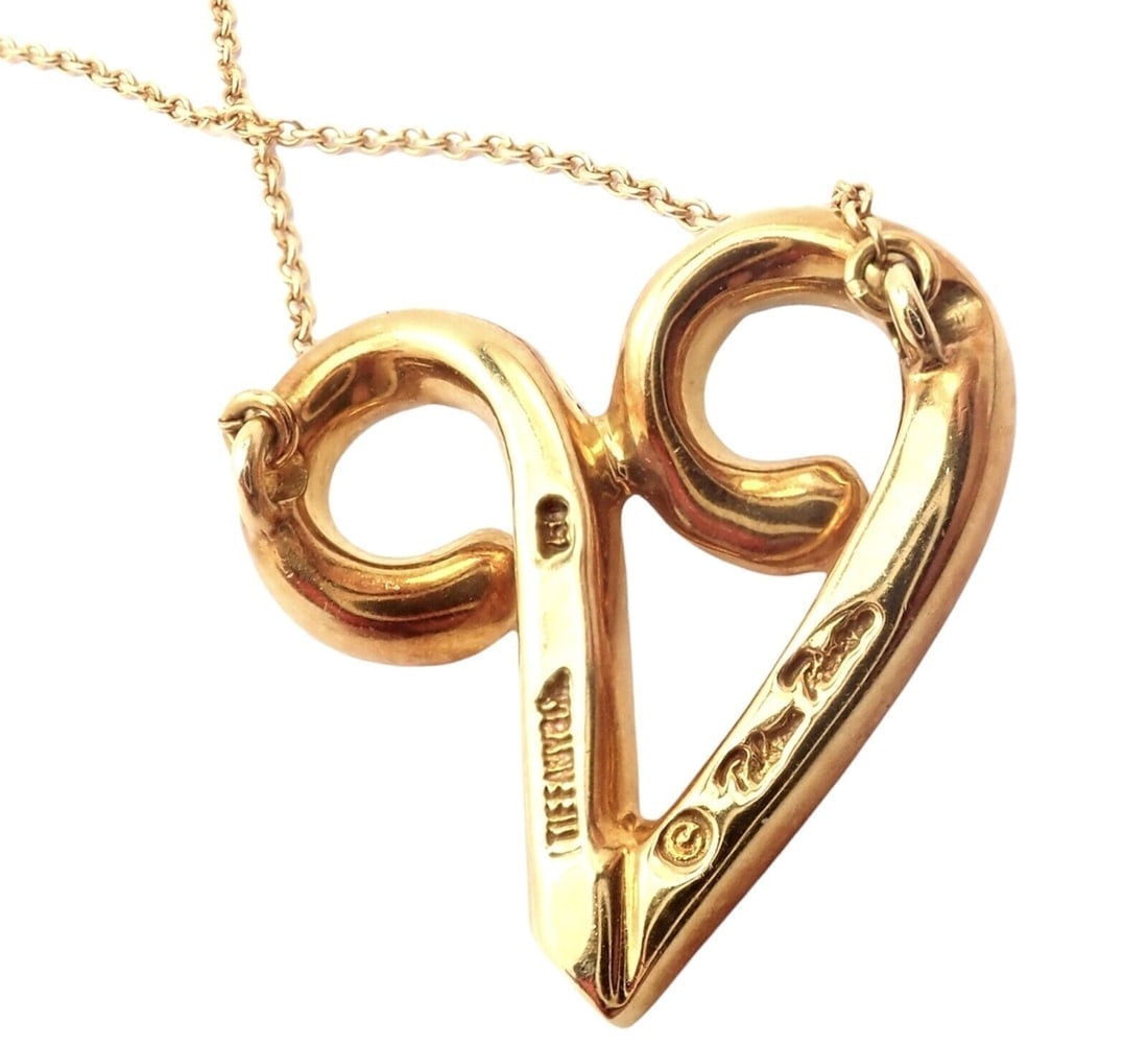 Tiffany & Co Picasso 18k Yellow Gold Large Zodiac Aries Pendant Necklace - 3