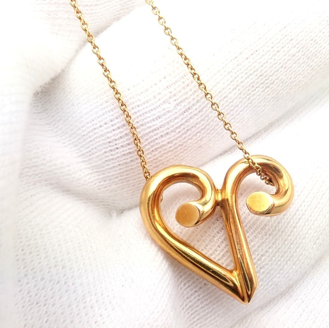 Tiffany & Co Picasso 18k Yellow Gold Large Zodiac Aries Pendant Necklace - 6