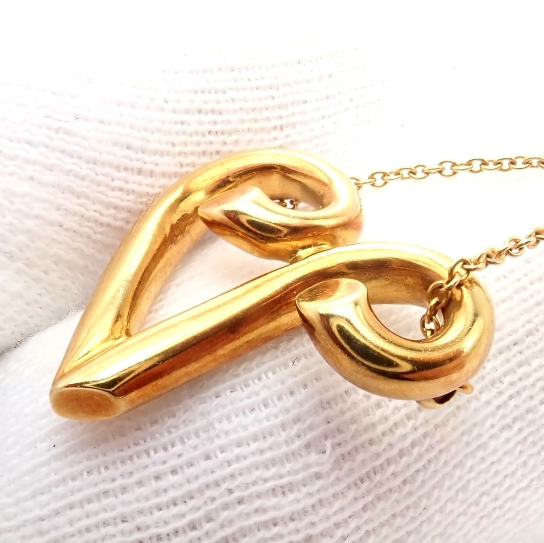 Tiffany & Co Picasso 18k Yellow Gold Large Zodiac Aries Pendant Necklace - 9