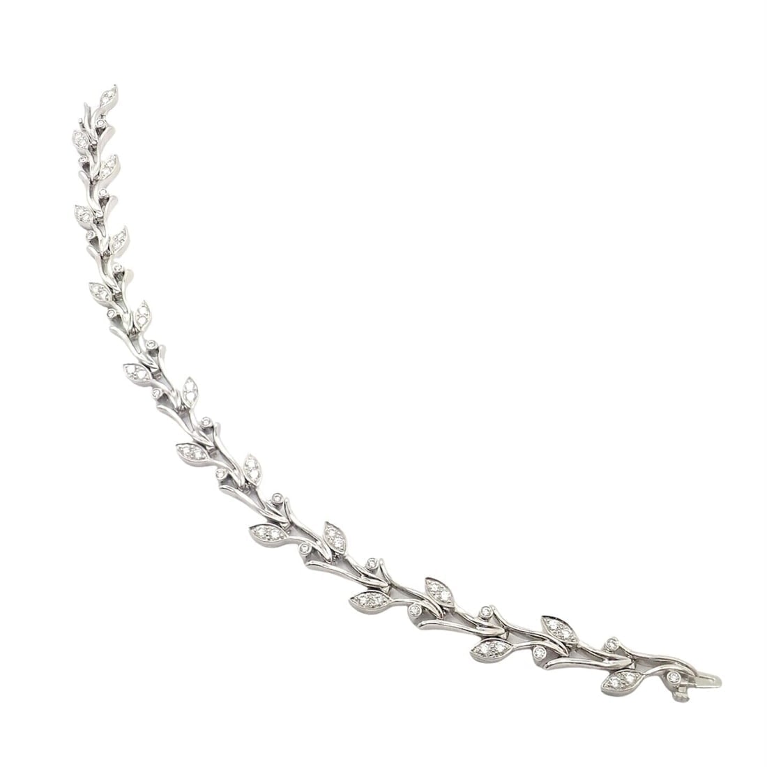 Authentic! Tiffany & Co Platinum Diamond Garland Bracelet - 10
