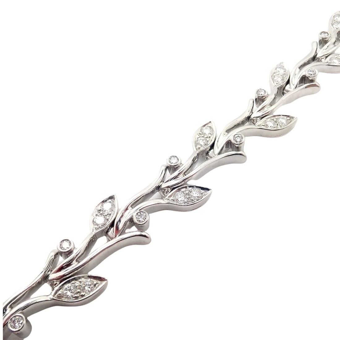 Authentic! Tiffany & Co Platinum Diamond Garland Bracelet - 9