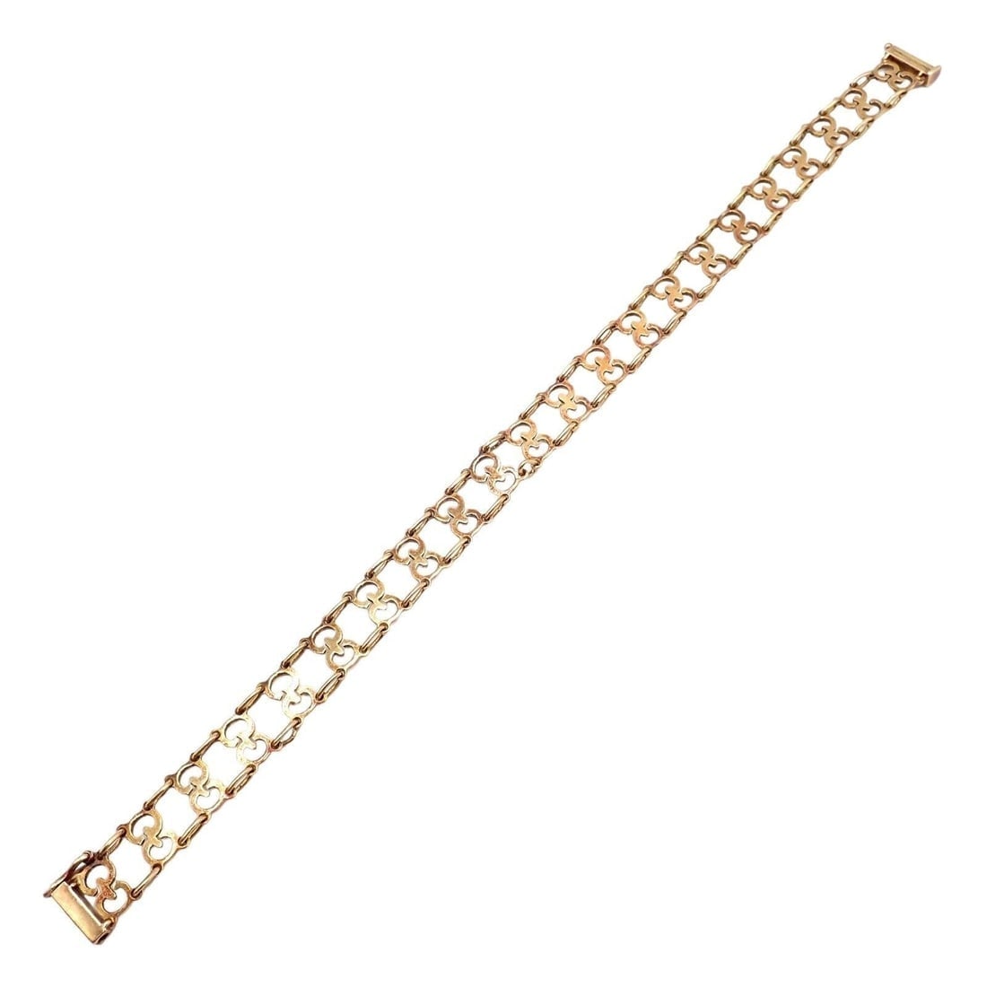 Vintage! Authentic Gucci 18k Yellow Gold Logo Bracelet - 9
