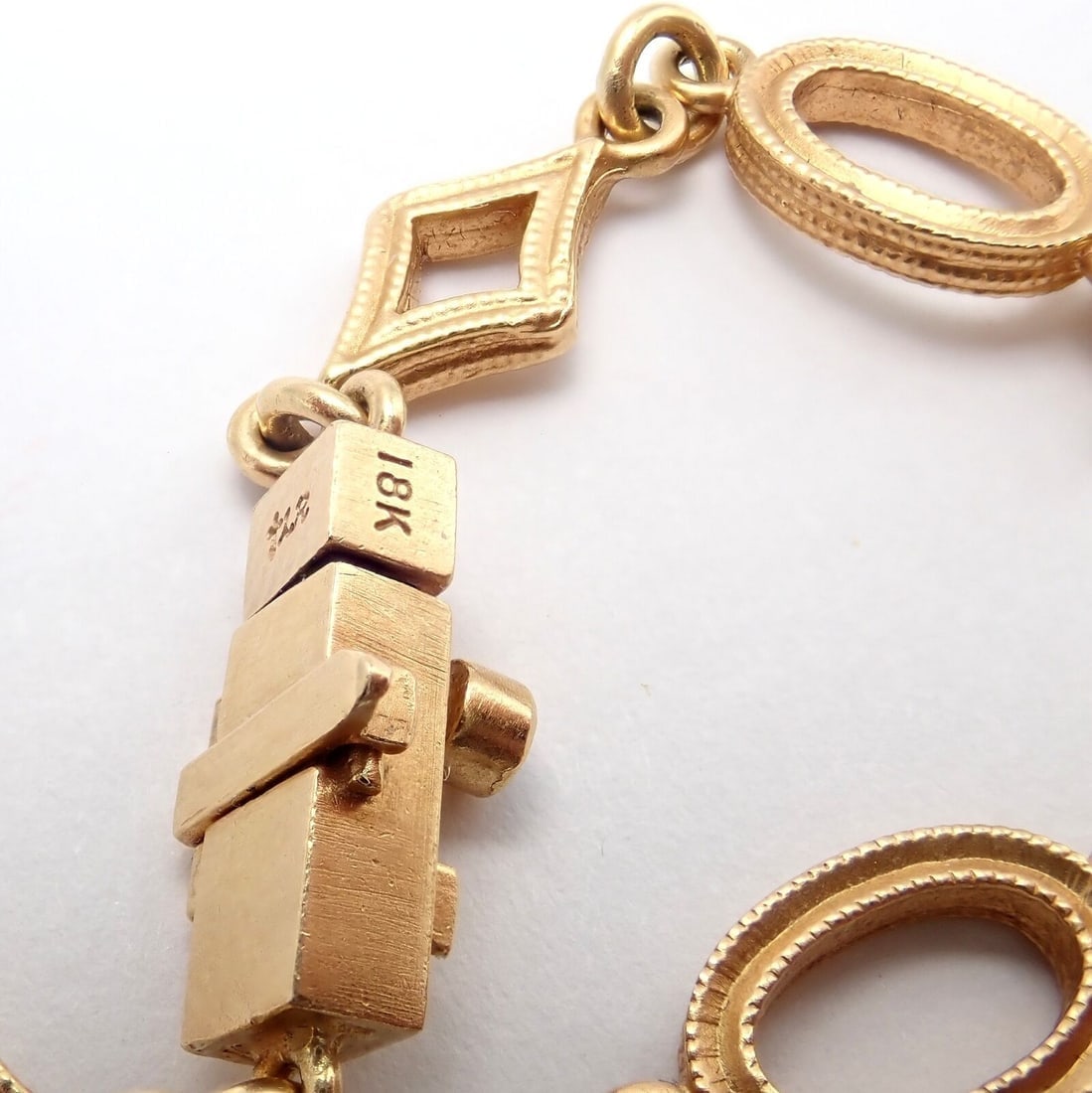 Rare Loree Rodkin 18k Yellow Gold Diamond Cross Bracelet - 7