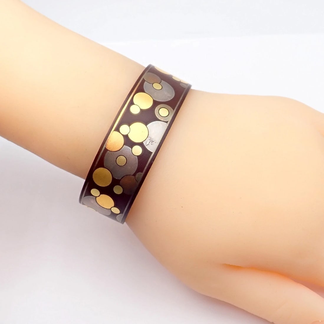 Rare! Vintage Tiffany & Co. Angela Cummings Black Iron 24k Gold Cuff Bracelet - 6