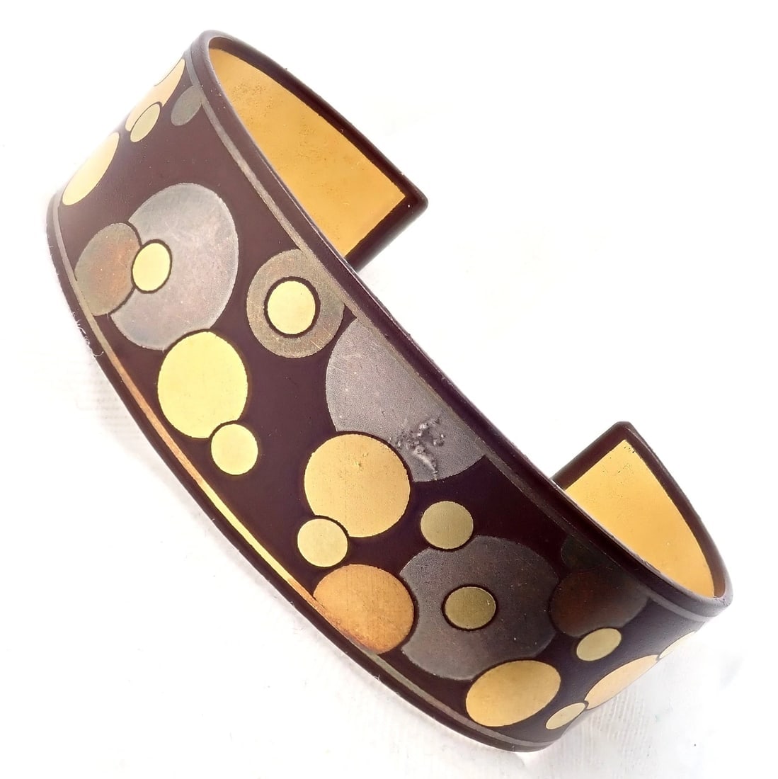 Rare! Vintage Tiffany & Co. Angela Cummings Black Iron 24k Gold Cuff Bracelet - 8