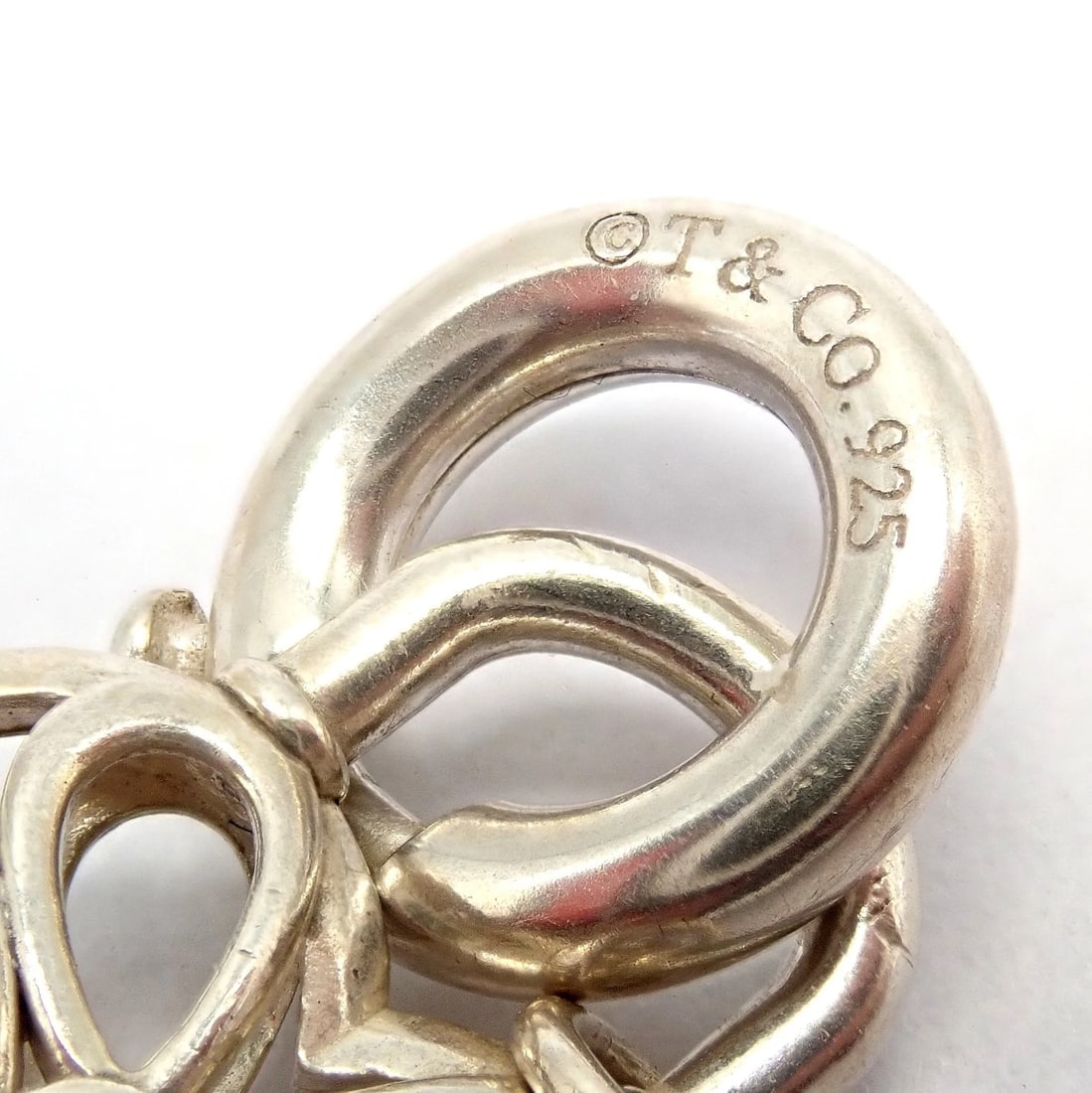 Tiffany & Co. Silver Heart Daisy Padlock Charm Pendant + Spring Ring Clasp - 4
