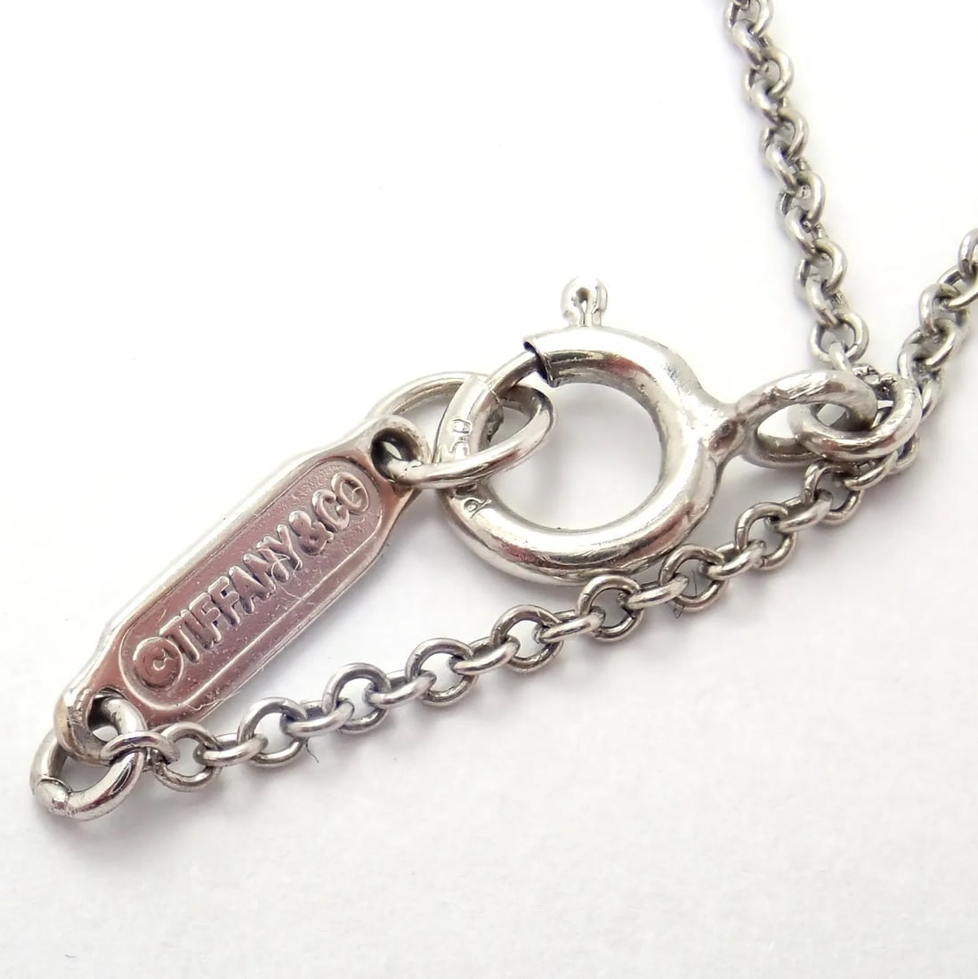 Tiffany & Co Platinum Diamond Heart Double Metro Medium Pendant Necklace - 4