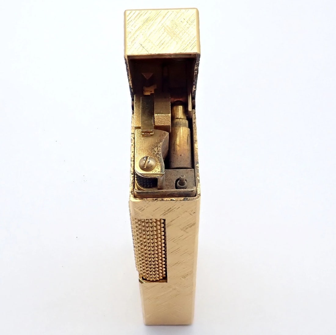 Vintage Dunhill Gold Plated Rollagas Lighter 1970's Monogrammed - 5