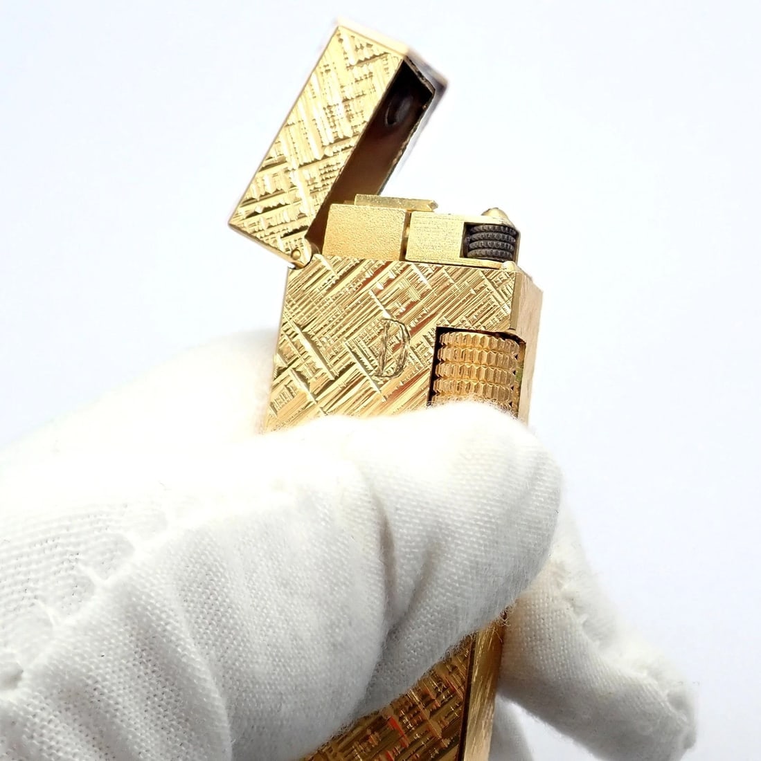 Vintage Dunhill Gold Plated Rollagas Lighter 1970's Monogrammed - 7