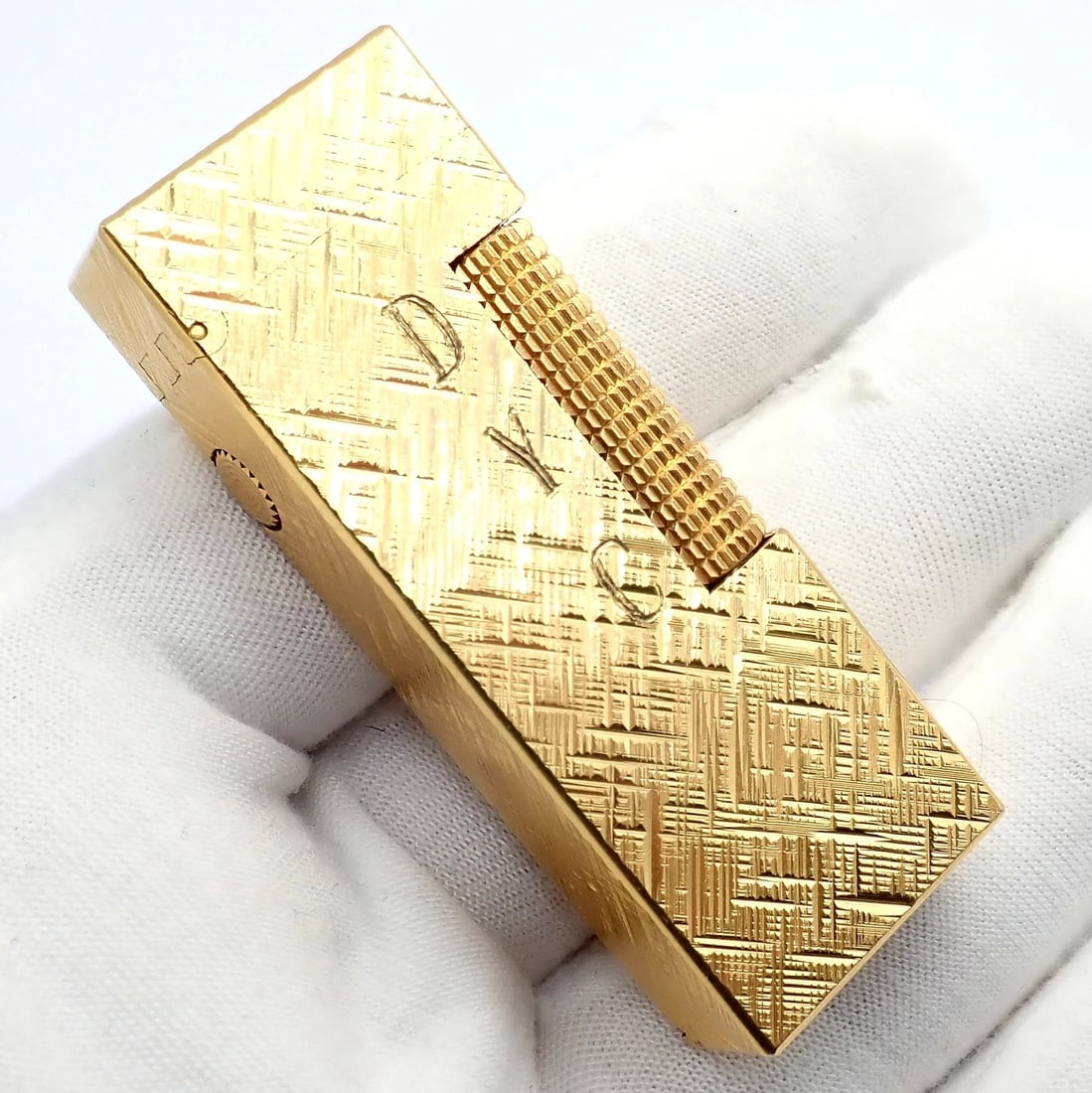Vintage Dunhill Gold Plated Rollagas Lighter 1970's Monogrammed - 9