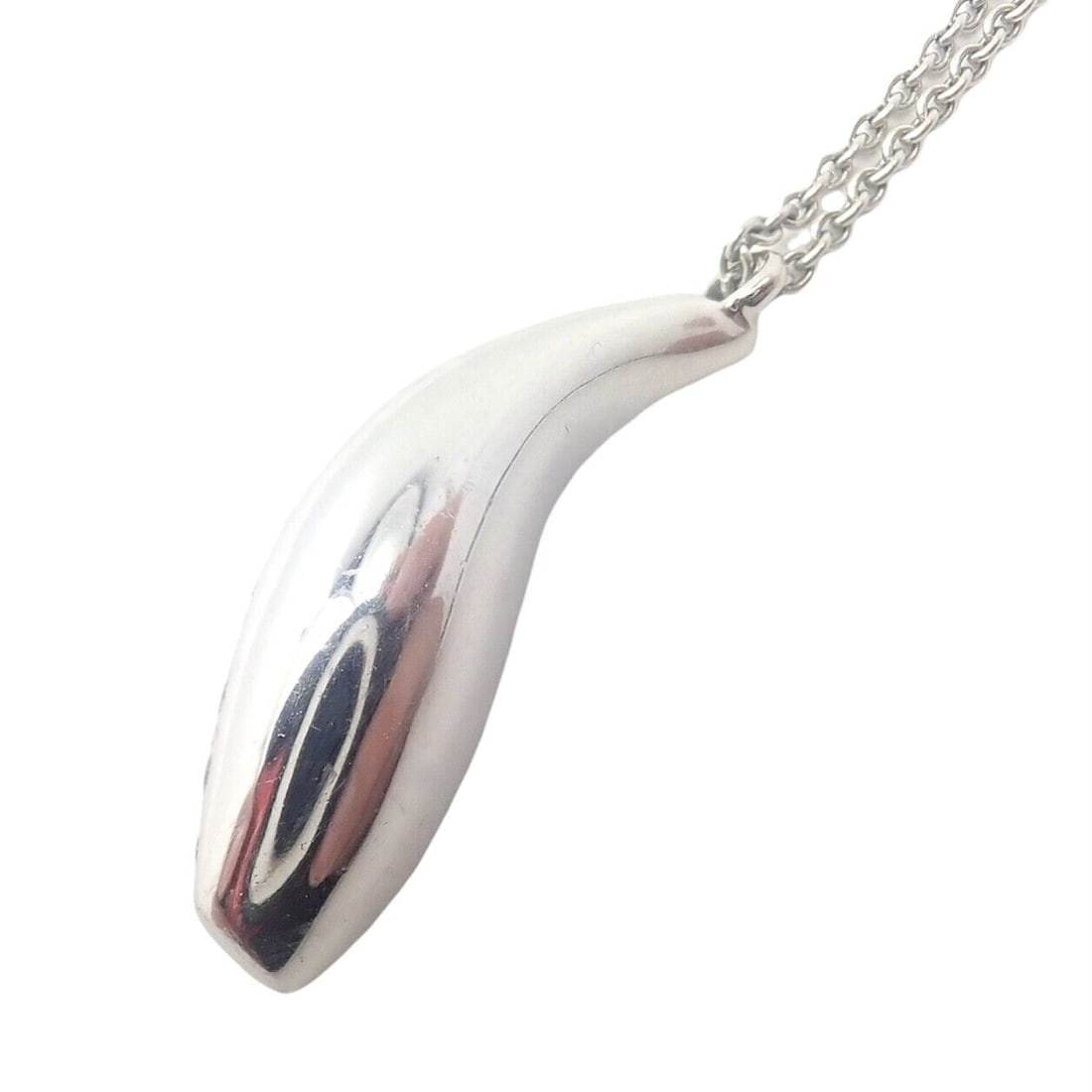 Authentic! Tiffany & Co 18k White Gold Frank Gehry Diamond Fish Necklace - 7