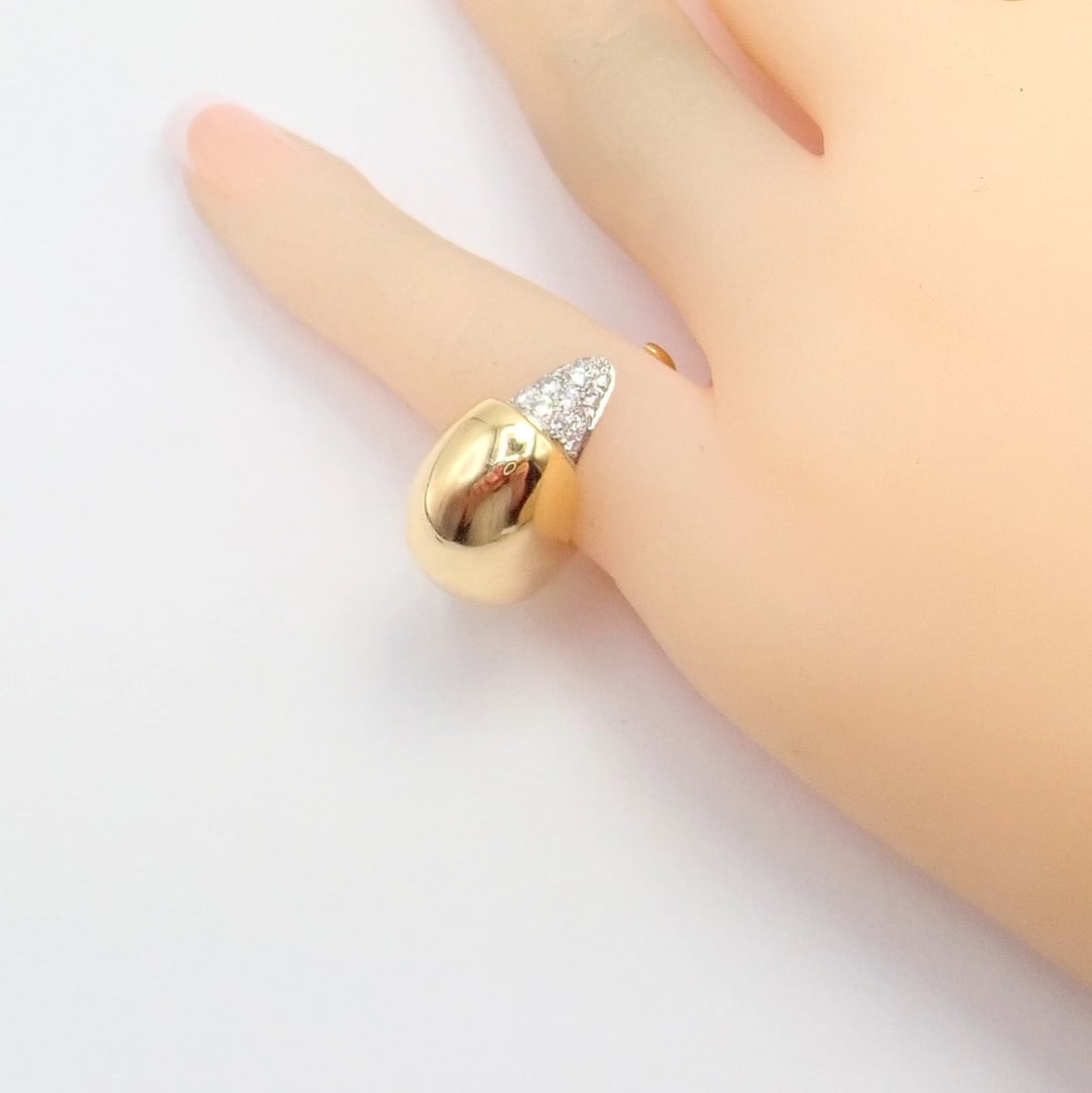 Authentic! Tiffany & Co. Elsa Peretti 18k Yellow Gold Diamond Bird Ring - 10