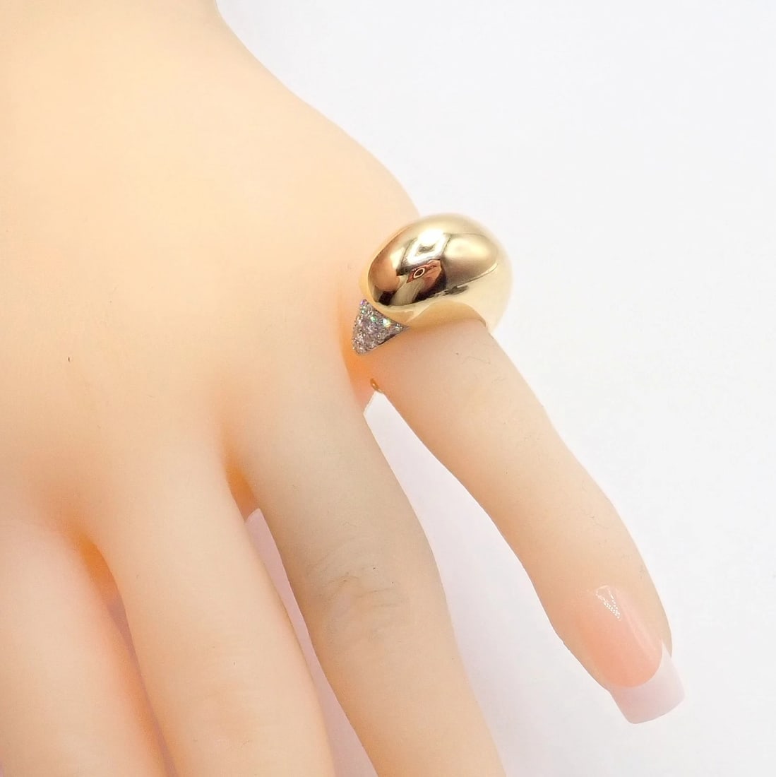Authentic! Tiffany & Co. Elsa Peretti 18k Yellow Gold Diamond Bird Ring - 2