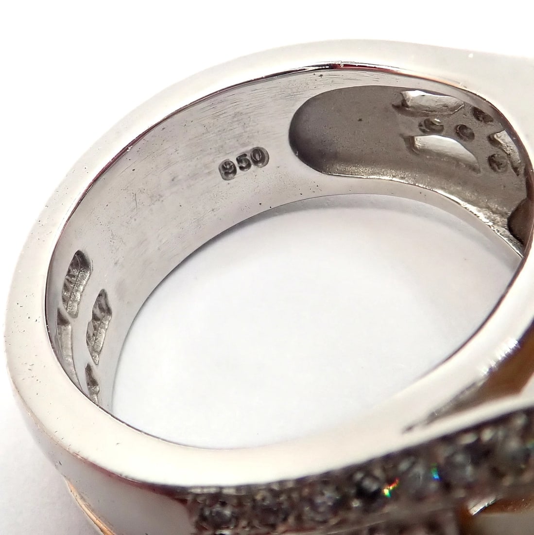 Kieselstein Cord Platinum 2.5ct Diamond Golden Citrine Cockatil Ring 1999 sz 6.5 - 9