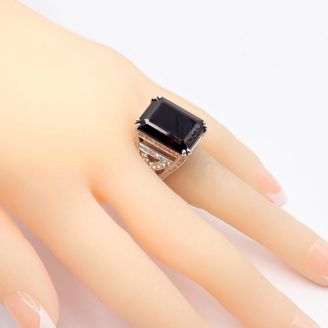 Kieselstein Cord Platinum 3ctw Diamond Black Spinel Cockatil Ring 1998 sz 5.5 - 10