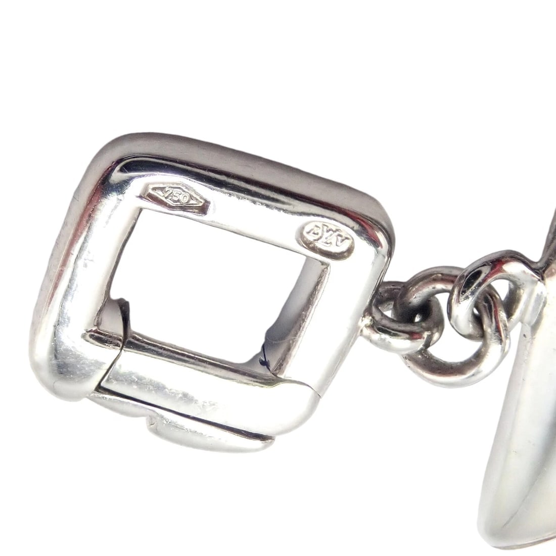 Rare! Louis Vuitton LV 18k White Gold Opening Envelope Letter Charm Pendant - 4