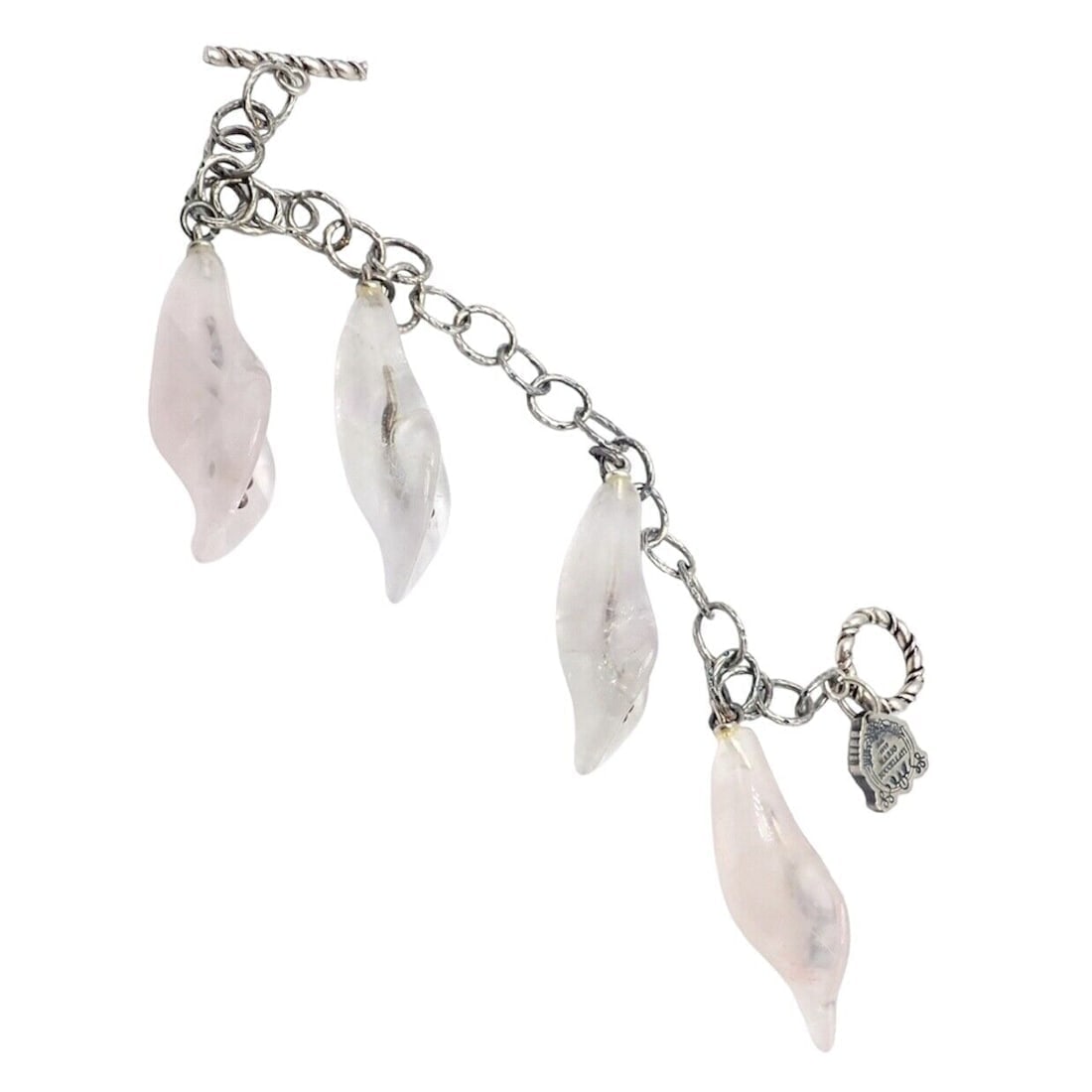 Rare! Vintage Mario Buccellati Silver Quartz Calla Lily Bracelet - 8