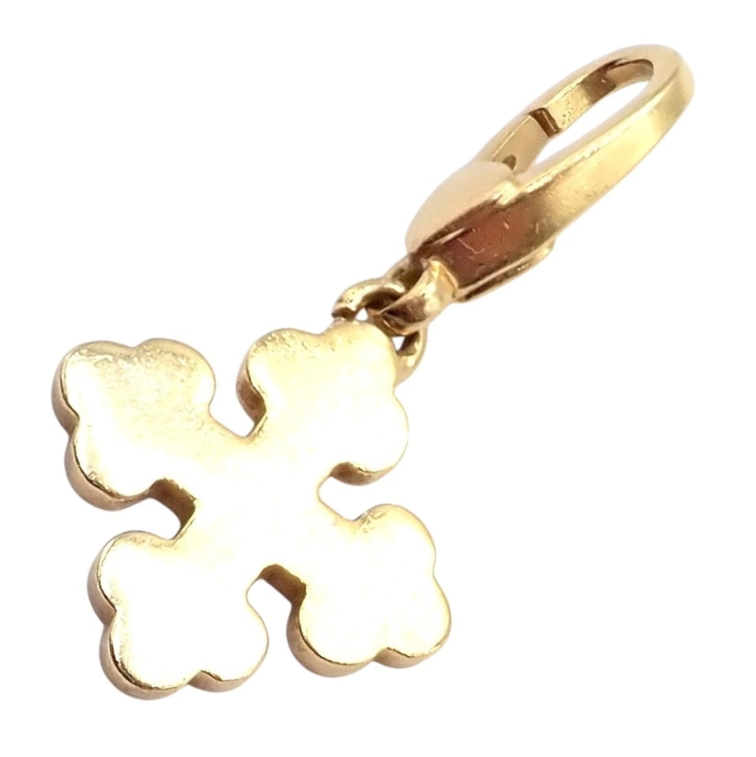 Rare! Bvlgari Bulgari 18k Yellow Gold Maltese Cross Charm Pendant - 9