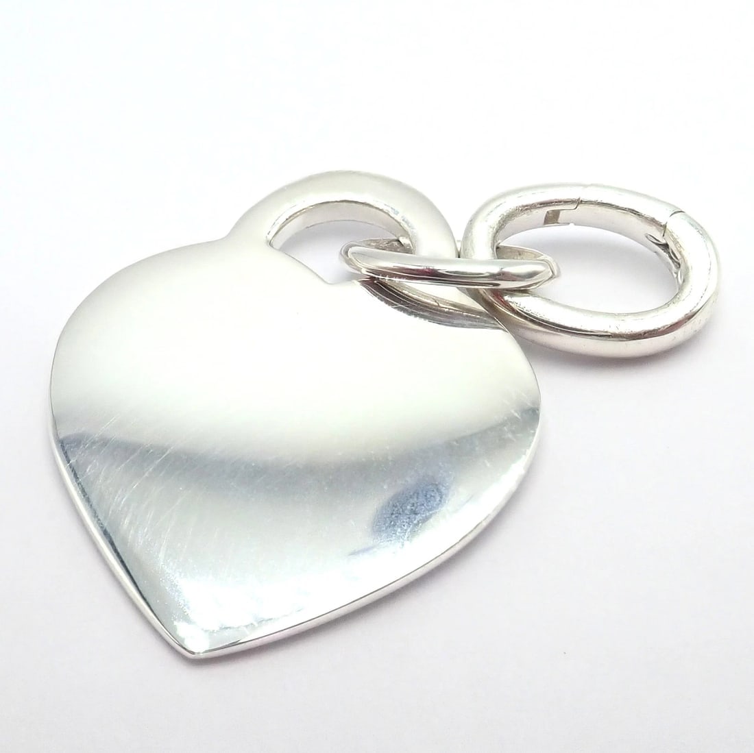 Tiffany & Co Silver Heart Tag Charm + Toggle Bracelet + Oval Jump Ring Clasp - 9