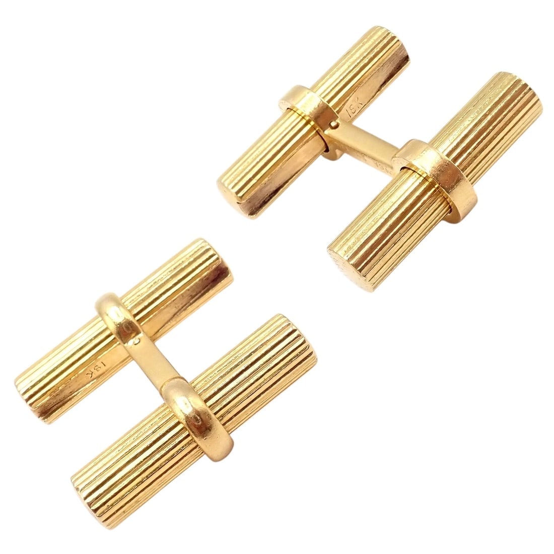Vintage! Authentic Van Cleef & Arpels 18k Yellow Gold Bar Cufflinks - 8