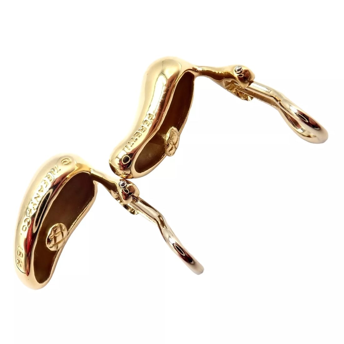 Authentic Tiffany & Co Peretti 18k Yellow Gold Teardrop Earrings - 5