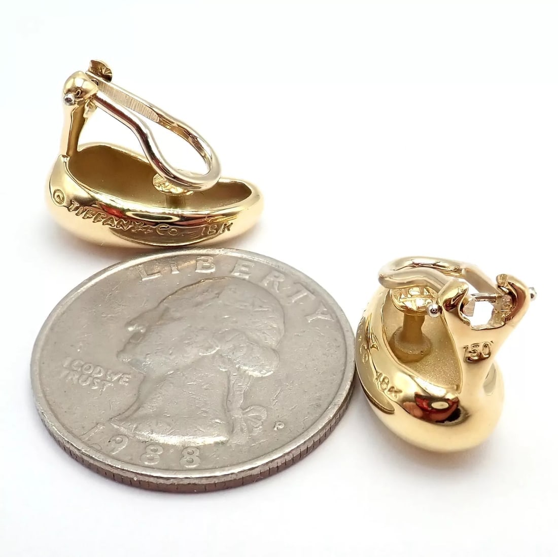 Authentic Tiffany & Co Peretti 18k Yellow Gold Teardrop Earrings - 6