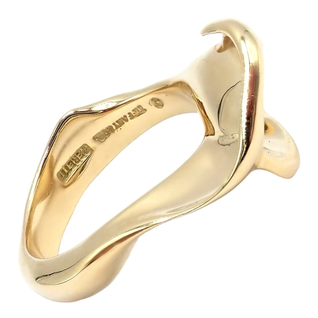 Authentic! Vintage Tiffany & Co. 18k Yellow Gold Peretti Calla Lily Ring Sz 5 - 4