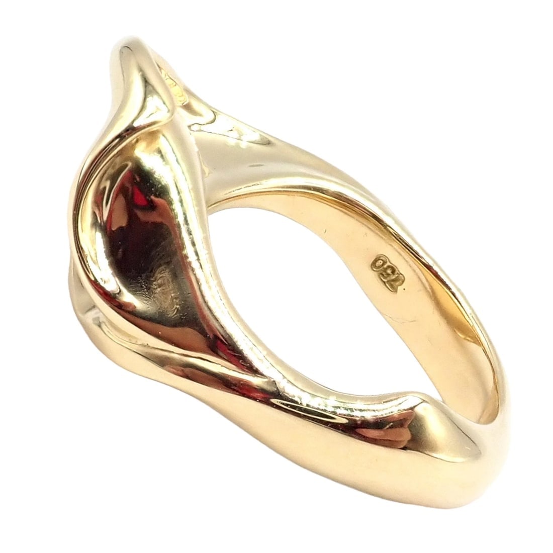 Authentic! Vintage Tiffany & Co. 18k Yellow Gold Peretti Calla Lily Ring Sz 5 - 8