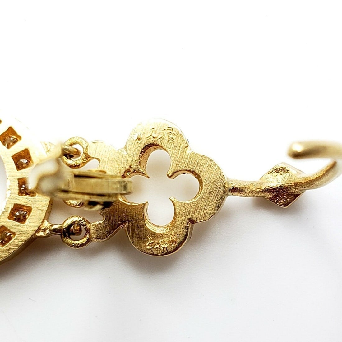 Ultra Rare Large Loree Rodkin 18k Yellow Gold 3ctw Diamond Cross Earrings - 4
