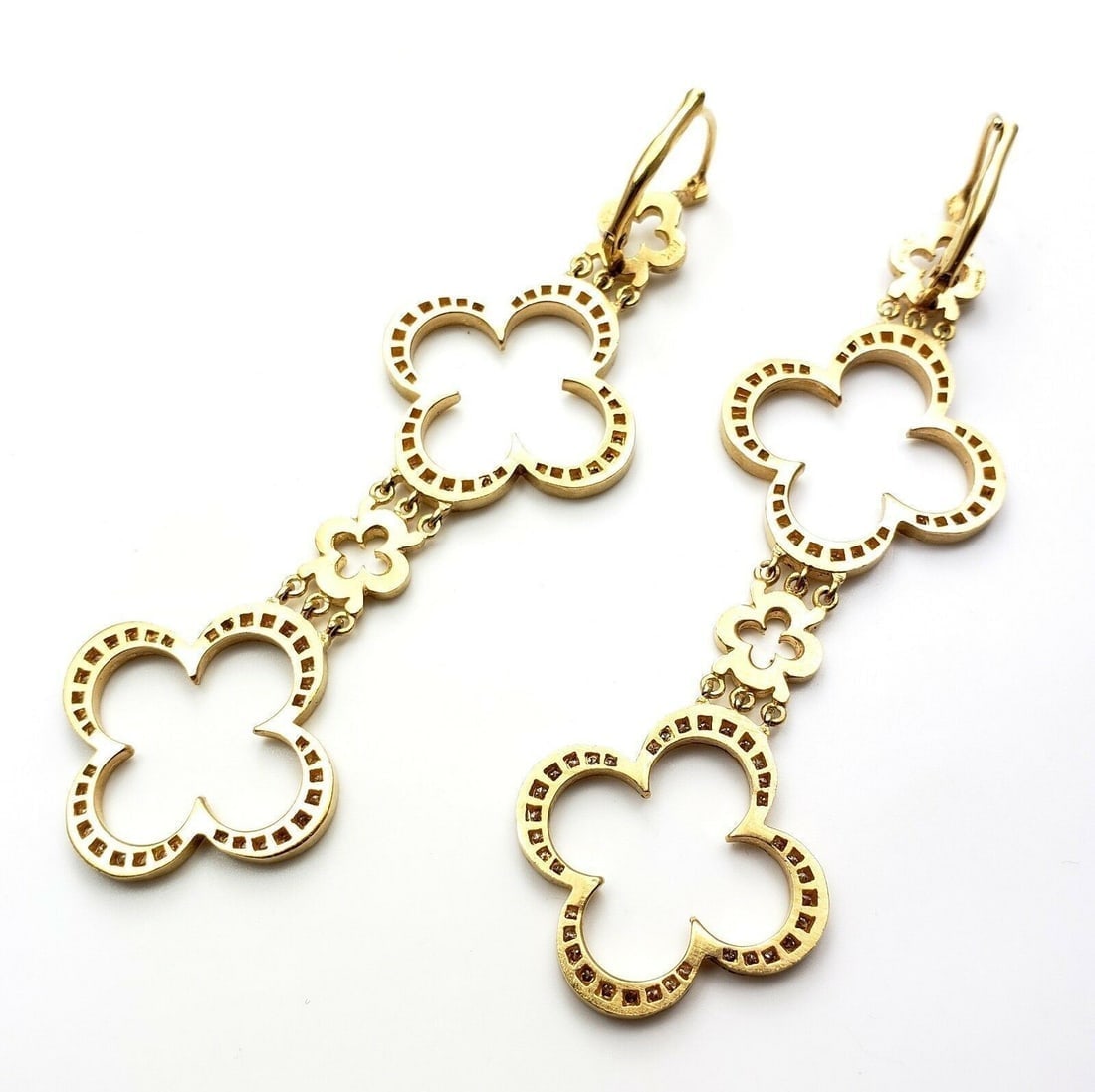 Ultra Rare Large Loree Rodkin 18k Yellow Gold 3ctw Diamond Cross Earrings - 5