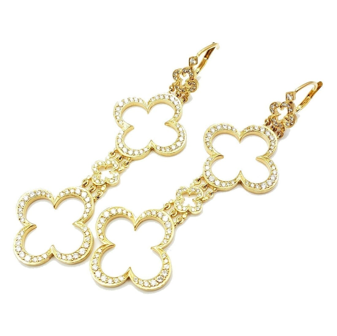 Ultra Rare Large Loree Rodkin 18k Yellow Gold 3ctw Diamond Cross Earrings - 6