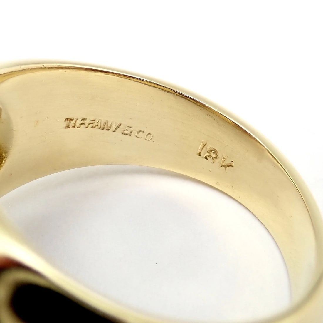 Authentic! Tiffany & Co Paloma Picasso 18k Yellow Gold Large Lapis Oval Ring - 5