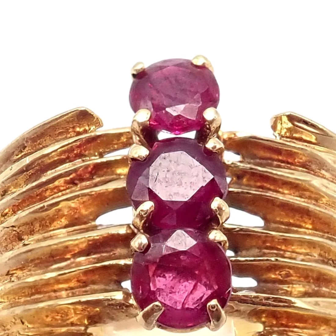 Authentic! Vintage Cartier 18k Yellow Gold Ruby Ring - 5