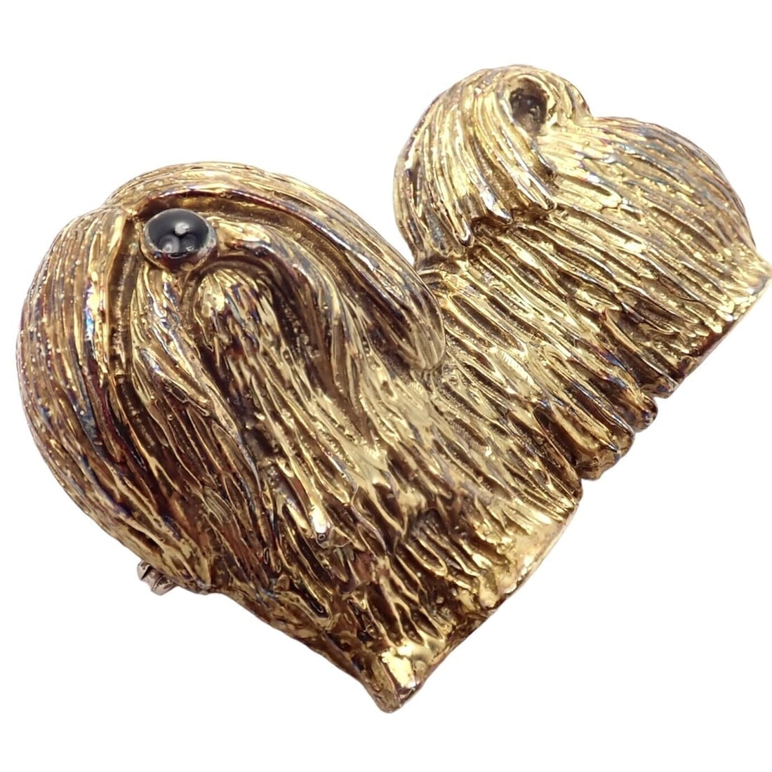 Rare! Vintage Tiffany & Co 14k Yellow Gold Enamel Dog Shih Tzu Brooch Pin 1960's - 8