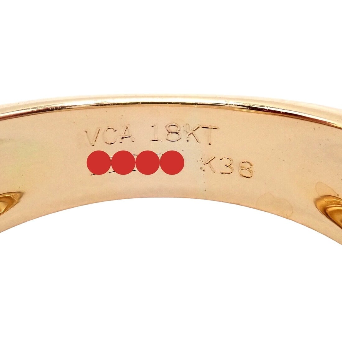 Rare! Authentic Van Cleef & Arpels 18k Yellow Gold Coral Heart Ring sz 4.5 - 10