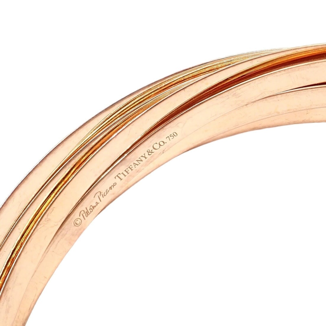 Authentic! Tiffany & Co 18k Rose Gold 9 Row Melody Calife Picasso Large Bracelet - 2