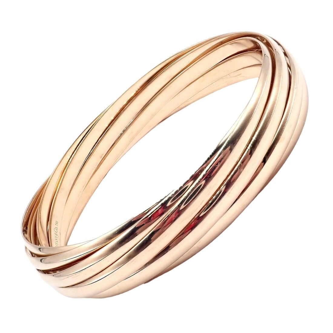 Authentic! Tiffany & Co 18k Rose Gold 9 Row Melody Calife Picasso Large Bracelet - 7