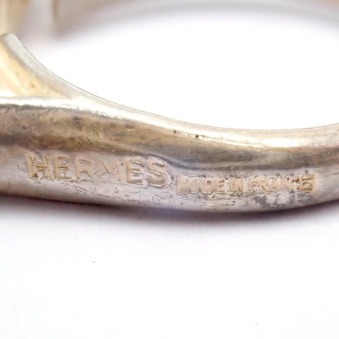 Authentic! Hermes Silver Horse Cheval Band Ring - 5