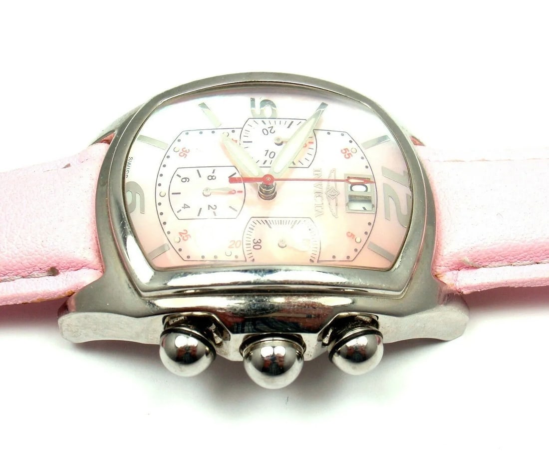 Rare! Invicta Large Dragon Lupah Pink Mother of Pearl Quartz Mens Watch 2467 - 3